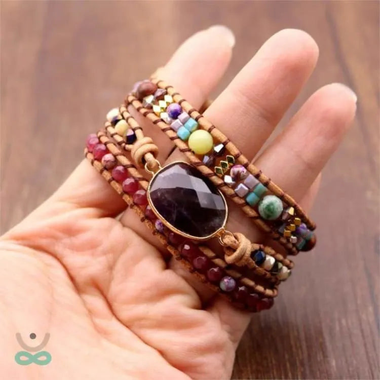 Pulsera de recuperación decorada con una piedra de amatista