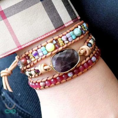Pulsera de recuperación decorada con una piedra de amatista