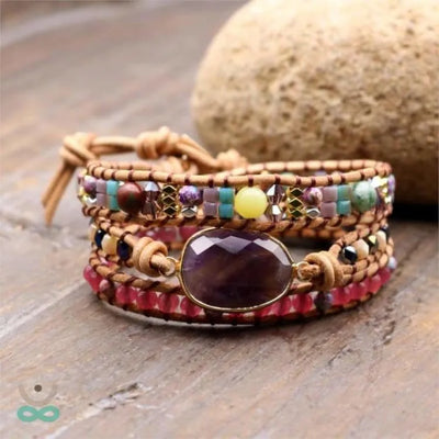 Pulsera de recuperación decorada con una piedra de amatista