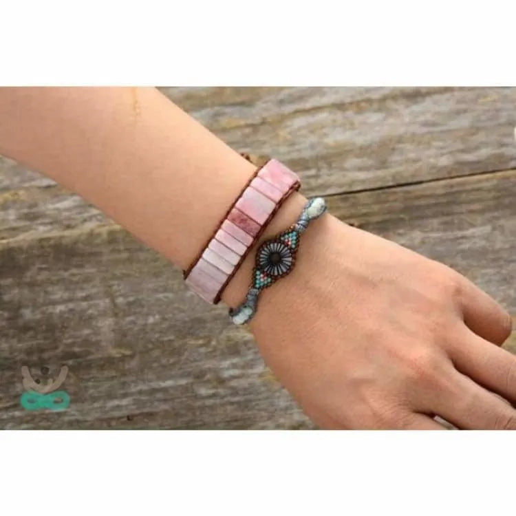 Pulsera de ternura en cuarzo rosa