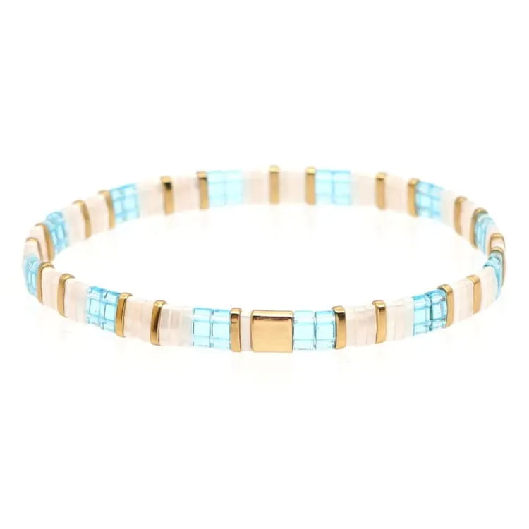 Pulsera de verano de cuentas de vidrio japonesas - Egipto