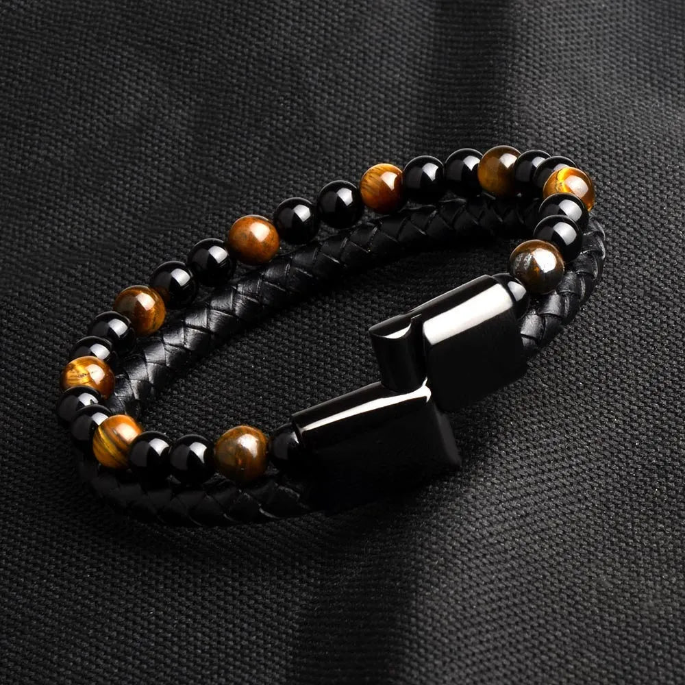 Pulsera del Ojo de Tigre en piedra natural – Protección y Poder Interior
