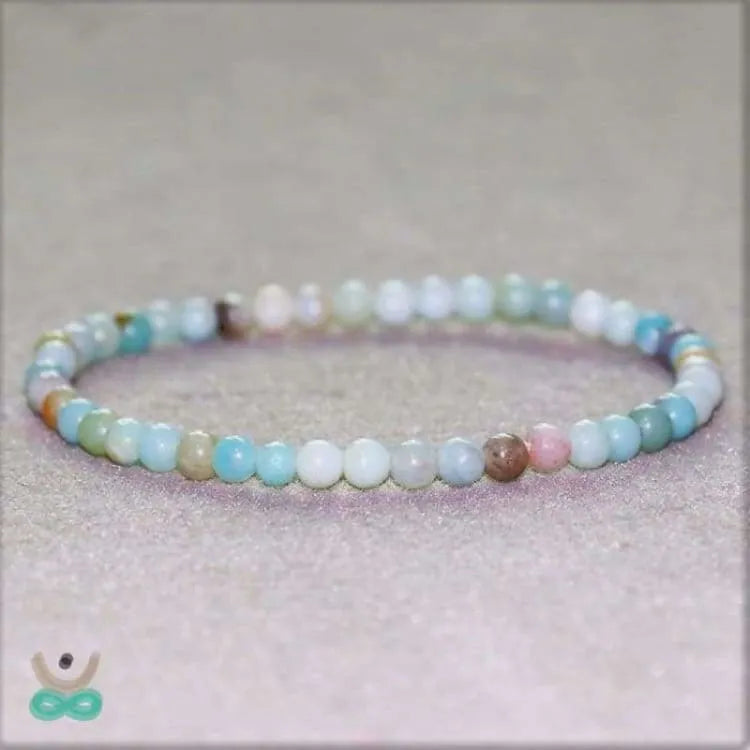 Pulsera delgada de amazonita