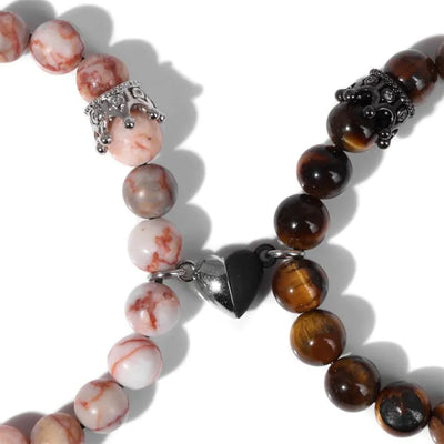 Pulsera en ojo de tigre con corona