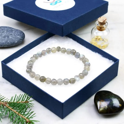 Pulsera fina de labradorita