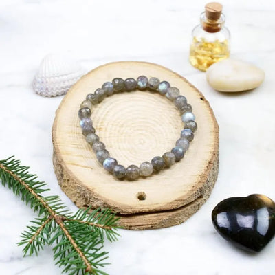 Pulsera fina de labradorita