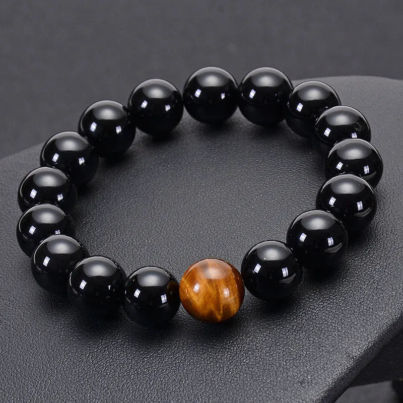 Pulsera ojo de tigre ónix negro