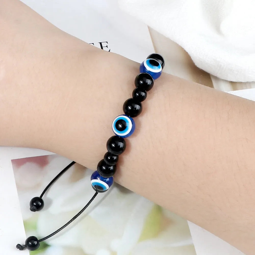 Pulsera ojo protector piedra de lava