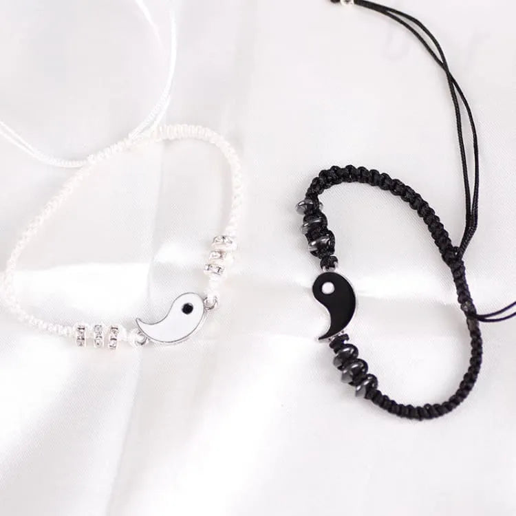 Pulsera pareja yin yang 2 piezas