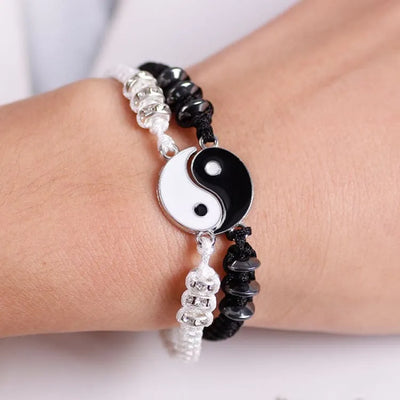 Pulsera pareja yin yang 2 piezas