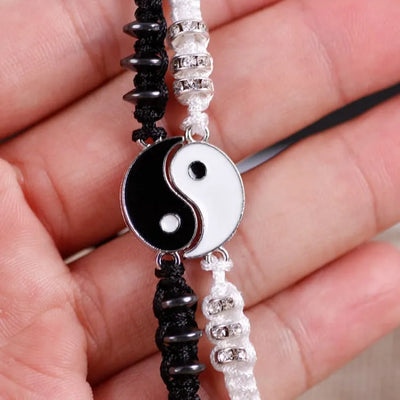 Pulsera pareja yin yang 2 piezas