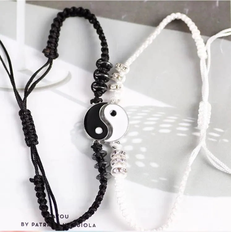 Pulsera pareja yin yang 2 piezas
