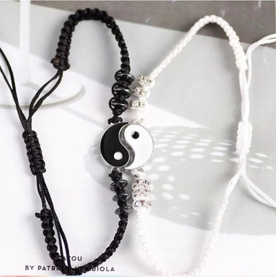 Pulsera pareja yin yang 2 piezas