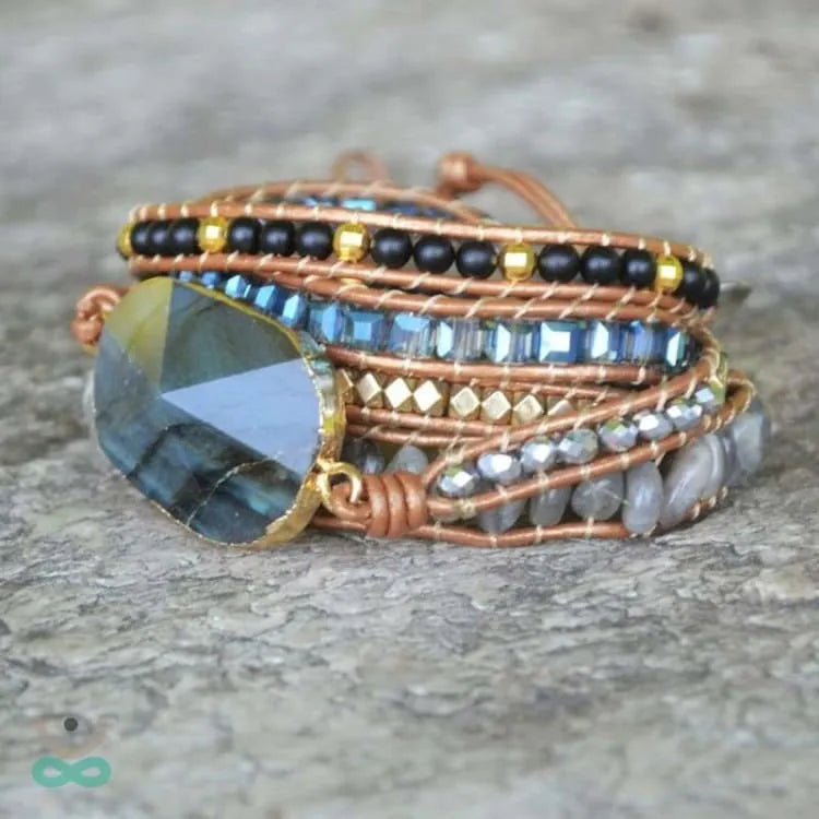 Pulsera protectora de labradorita