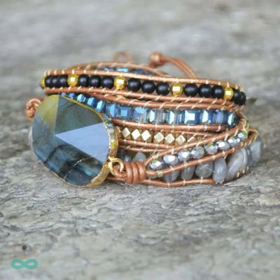 Pulsera protectora de labradorita