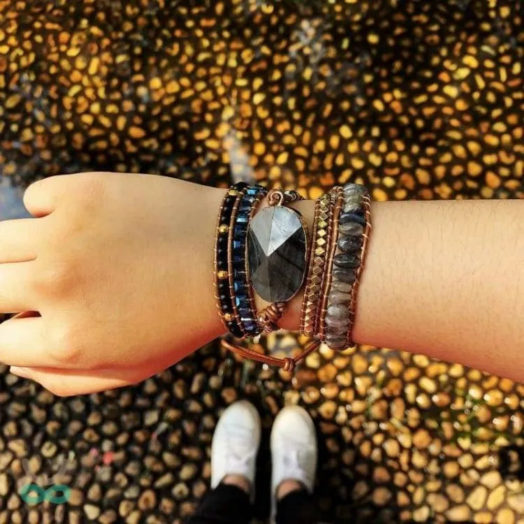 Pulsera protectora de labradorita