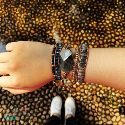 Pulsera protectora de labradorita