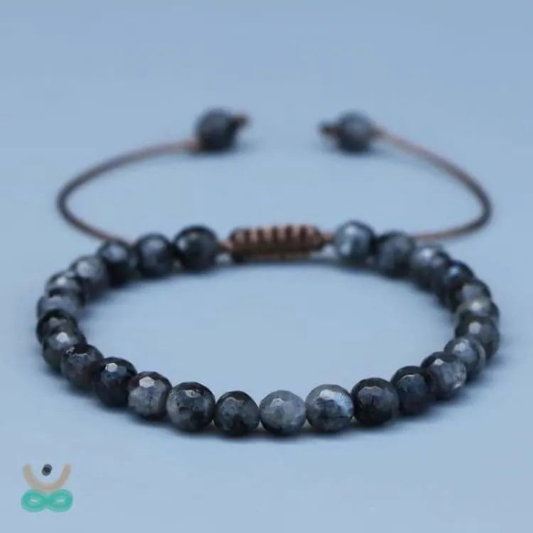 Pulsera protectora de perlas de labradorita