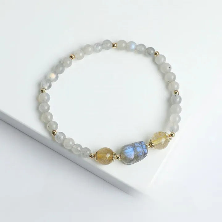 Pulsera romántica de piedra lunar