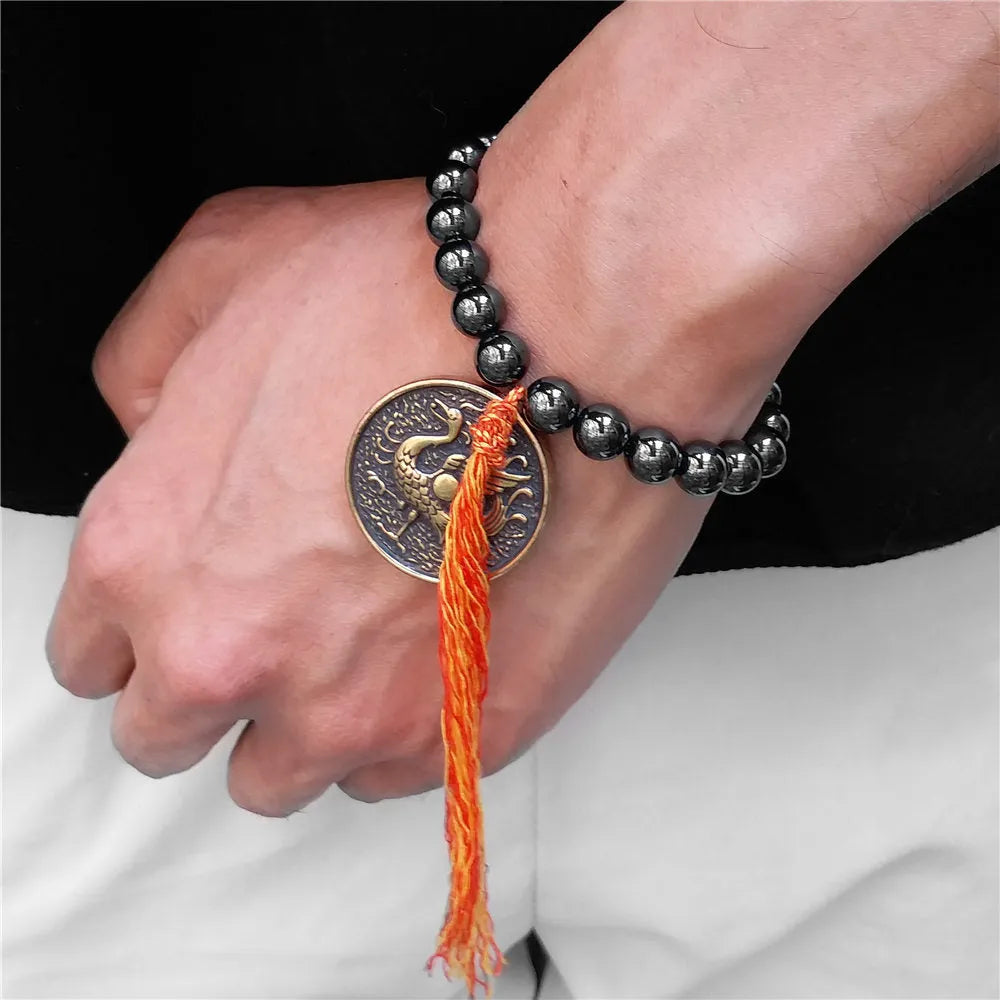 Pulsera tibetana con nudos de la suerte