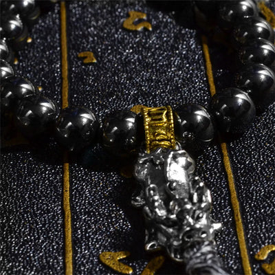 Pulsera tibetana de hematites