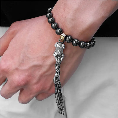 Pulsera tibetana de hematites