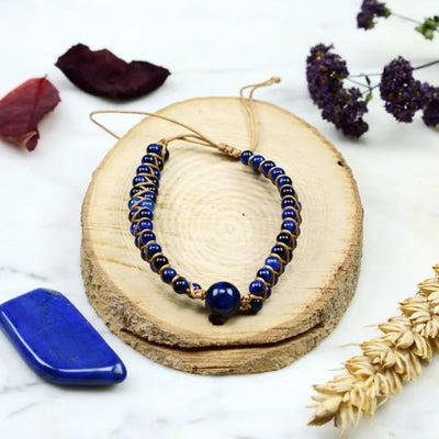 Pulsera trenzada en ojo de halcón