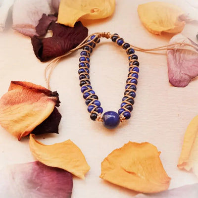 Pulsera trenzada en ojo de halcón