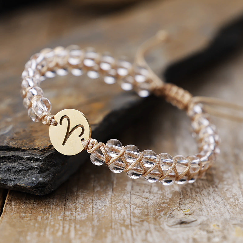 Pulseras de Pareja Tejidas a Mano con Constelaciones de Piedra Natural – Conexión y Energía Cósmica