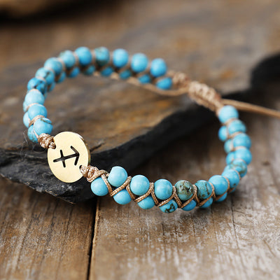 Pulseras de Pareja Tejidas a Mano con Piedras Naturales de Constelaciones – Unión Celestial