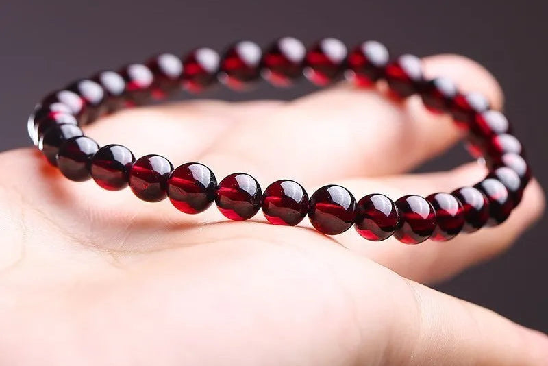 Red garnet bracelet "Earth Strength" - Energy and Vitality