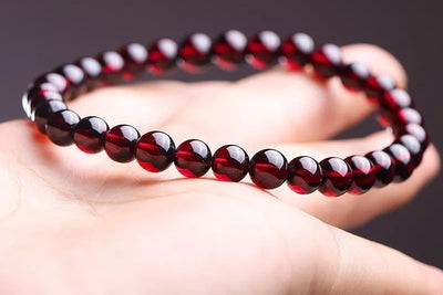 Red garnet bracelet "Earth Strength" - Energy and Vitality