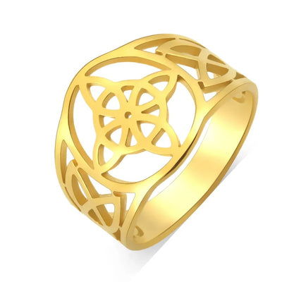 Anillo Nudo Celta en Acero Inoxidable – Unión, Energía y Protección Espiritual