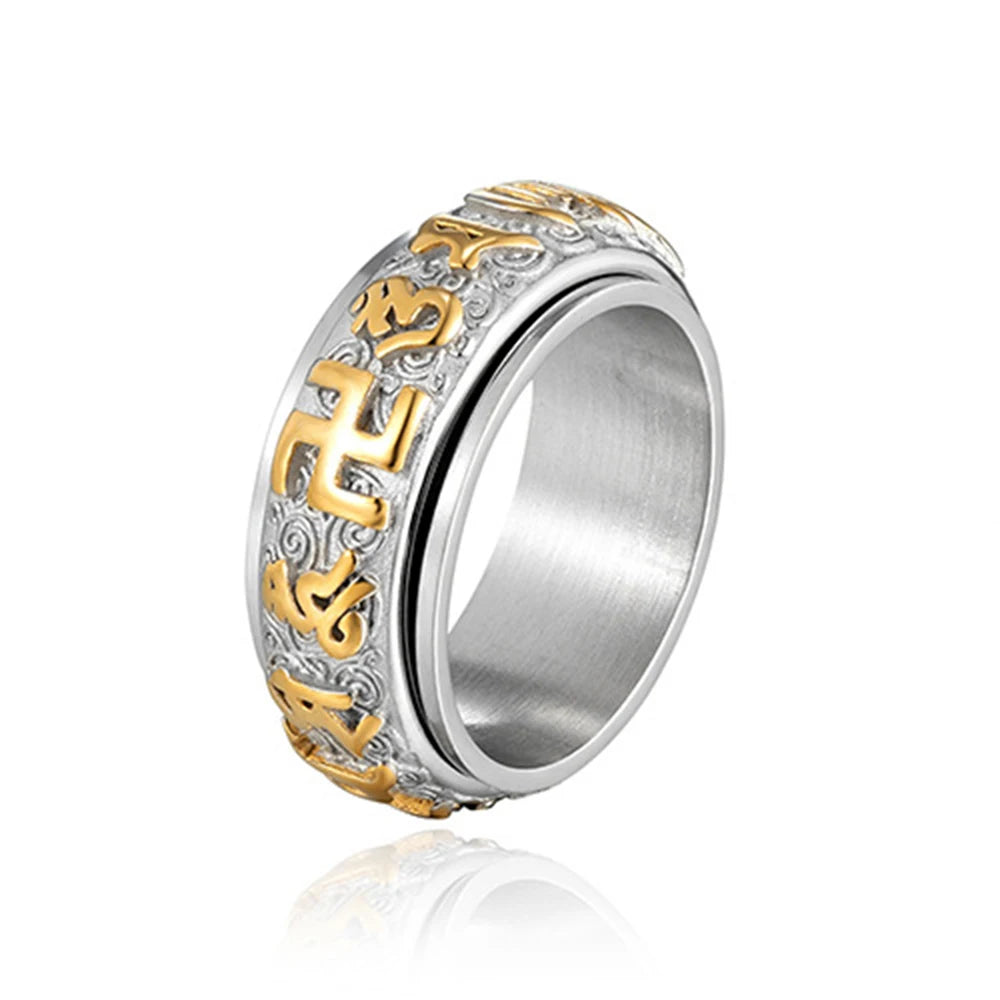 Anillo Giratorio de la Rueda de Oración Tibetana: El Mantra que Calma tu Espíritu