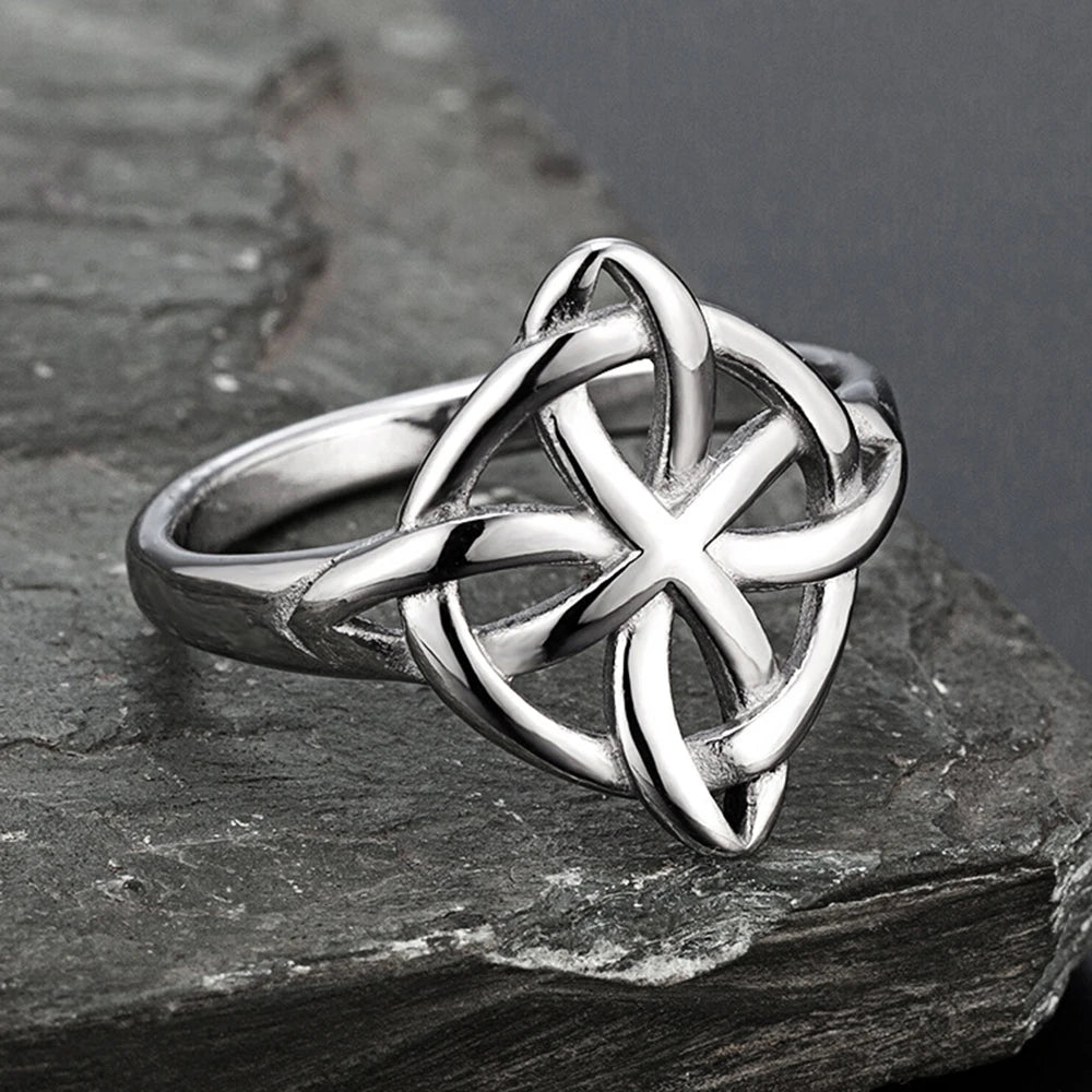 Anillo Geométrico de Acero Inoxidable con Medición de Energía Personal