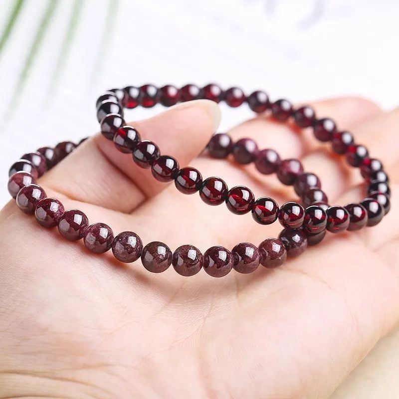 Red garnet bracelet "Earth Strength" - Energy and Vitality