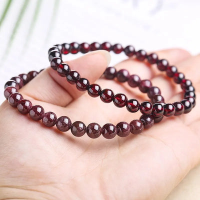 Red garnet bracelet "Earth Strength" - Energy and Vitality