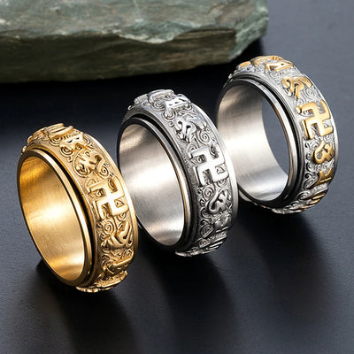 Anillo Giratorio de la Rueda de Oración Tibetana: El Mantra que Calma tu Espíritu