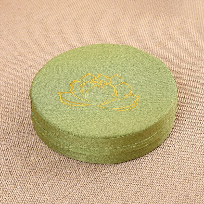 Cojín de Lino Redondo para Meditación y Yoga – 40x6 cm