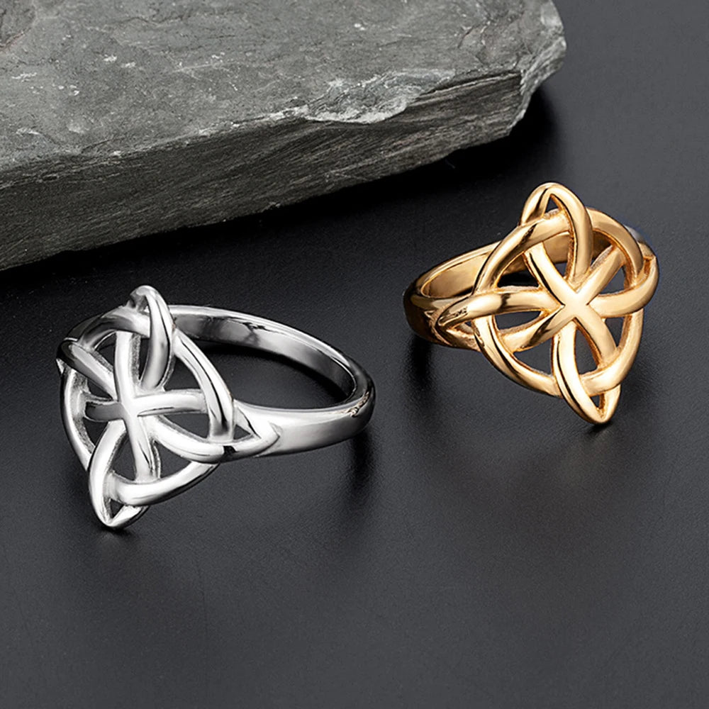 Anillo Geométrico de Acero Inoxidable con Medición de Energía Personal