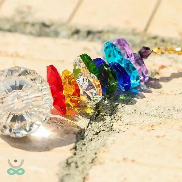 Sensor Solar 7 Chakras de Cristal – Armonía, Luz y Energía Positiva