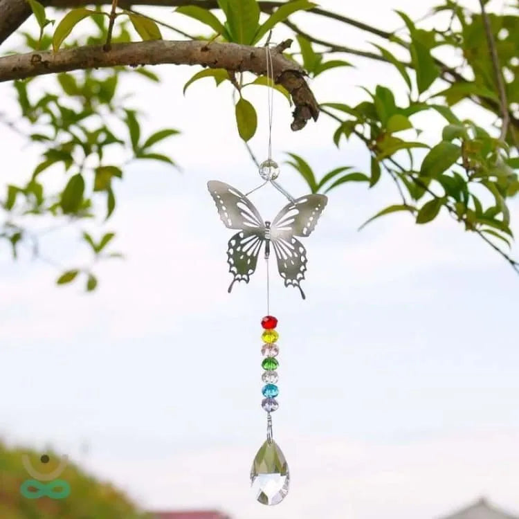 Sensor de sol mariposa de cristal