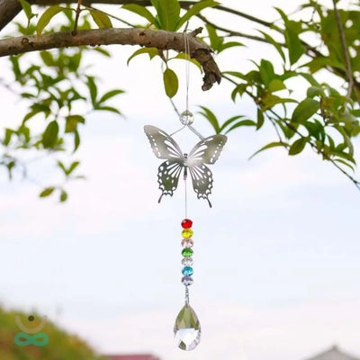 Sensor de sol mariposa de cristal