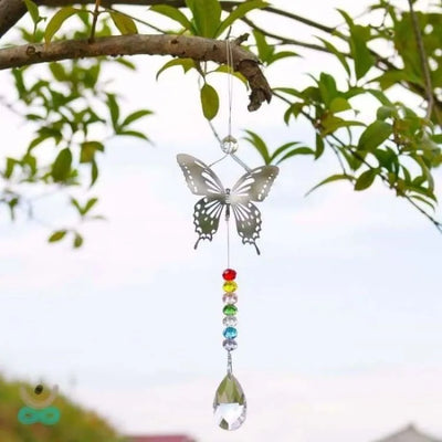 Sensor de sol mariposa de cristal