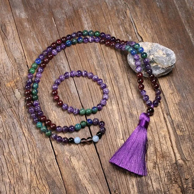 Set de Collar y Pulsera – Amatista y Azurita para Energía y Equilibrio