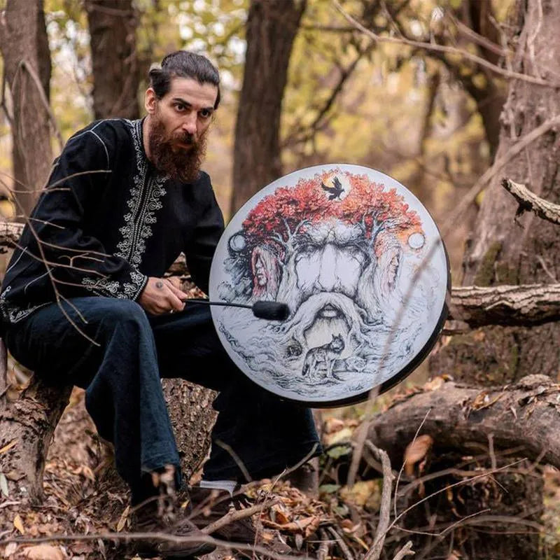 Tambor chamánico del árbol de la vida