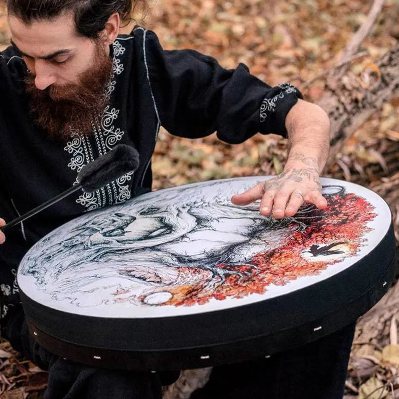 Tambor chamánico del árbol de la vida
