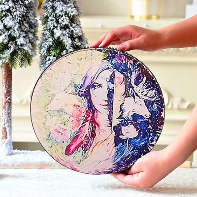 Tambor chamánico mujer y naturaleza