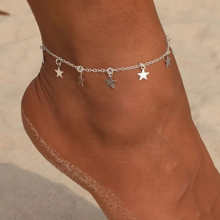 Tobillera con colgante de estrella