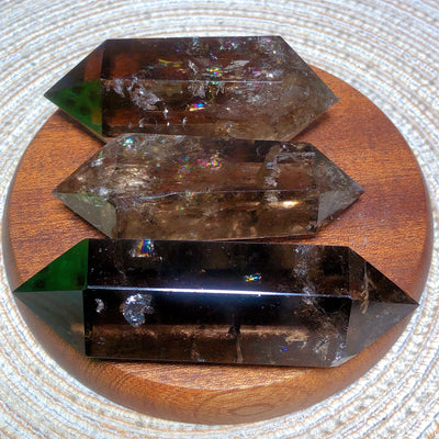 Torre Doble de Cuarzo Ahumado: Canal de Energía y Claridad Interior